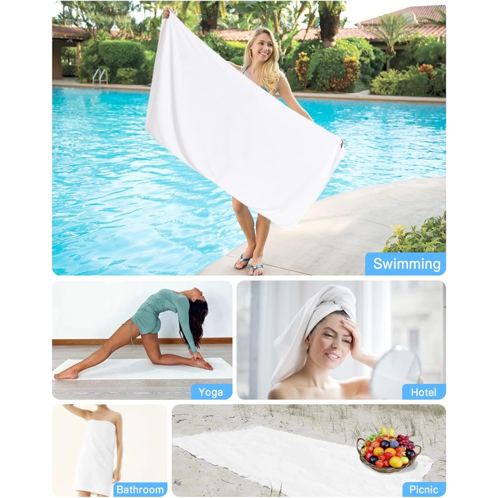 1pc Beach Towel Pure White Tow - đánh giá và giá Golf Towel