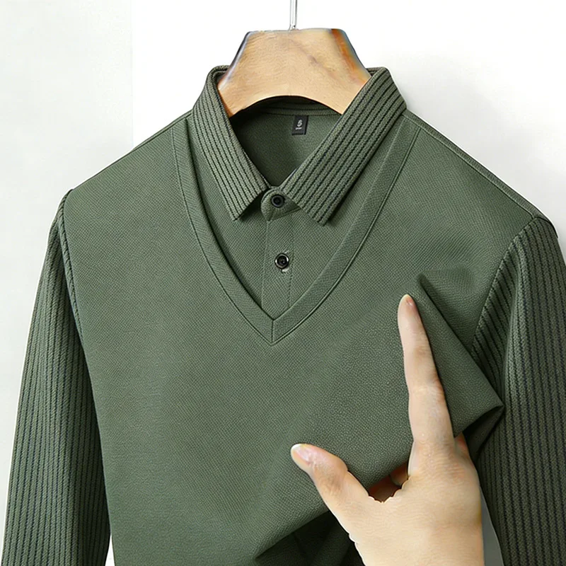 Men's Fake Two Piece Shirt Col - đánh giá và giá Golf Tees
