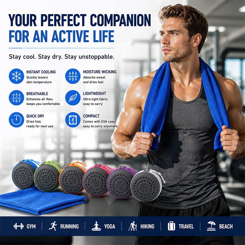 Instant Cooling Towel with EVA - đánh giá và giá Golf Towel