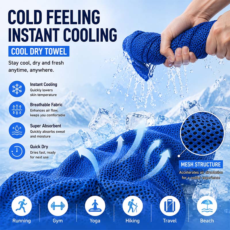 Instant Cooling Towel with EVA - đánh giá và giá Golf Towel
