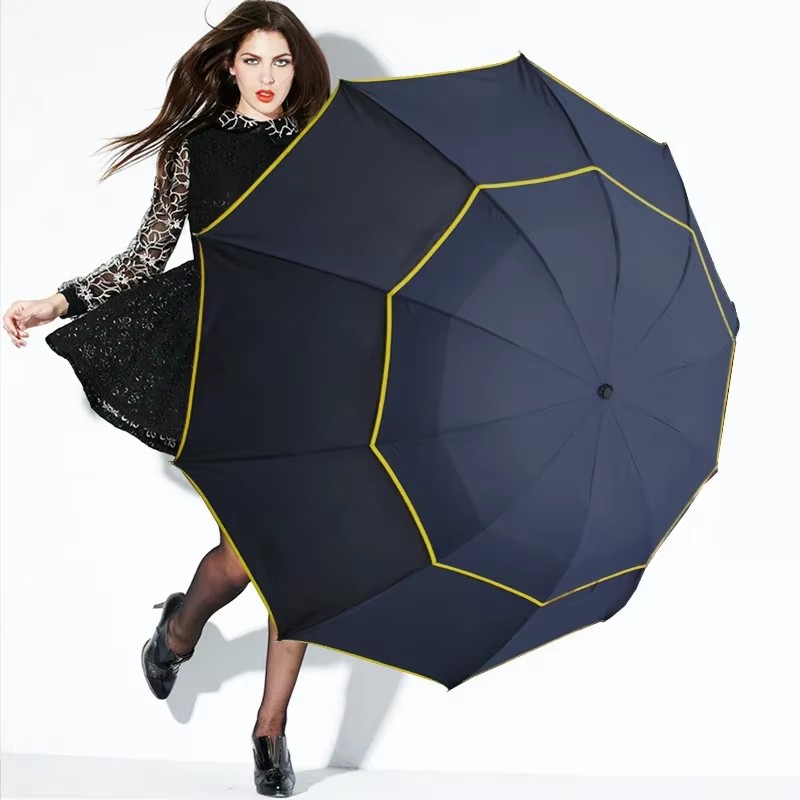 Double Strong Wind Resistant U - đánh giá và giá Golf Umbrella Large